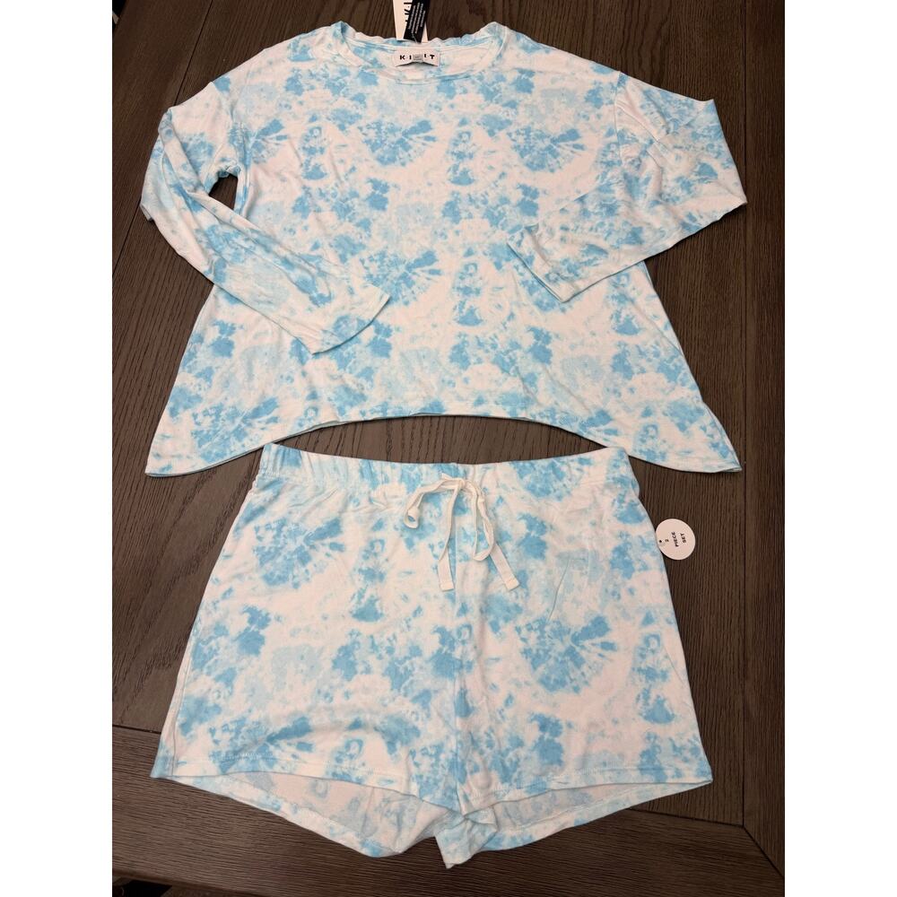 Women’s Aqua Tie-Dye Pajama Set KIKIT NWT ⭐